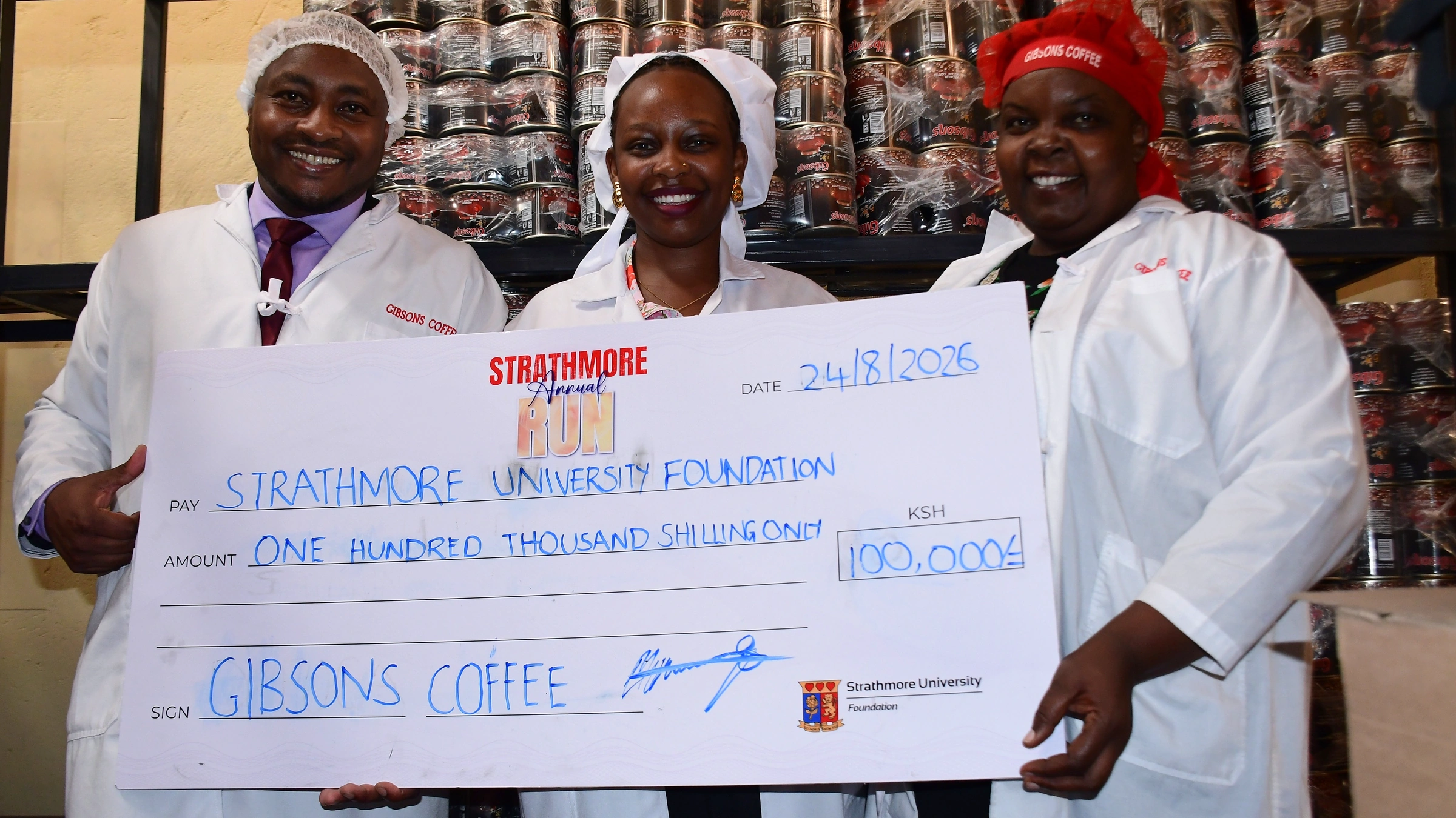 Celebrating Gibsons Coffee's support for the Strathmore Annual Run